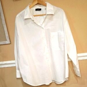 Tahari women's White Relaxed Fit Casual Shirt  XL